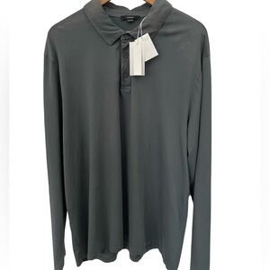 Vince Long Sleeve Button Down with Collar - Henley